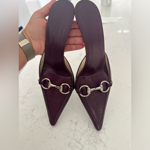Auth Gucci Horsebuilt leather mules size 8 - Picture 5 of 6